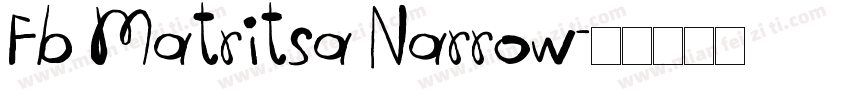 Fb Matritsa Narrow字体转换